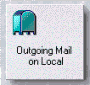Outgoing mail database icon on workspace